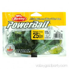 Berkley Powerbait Chigger Craw Soft Bait 3 Length, Pumpkin Green Fleck, Per 10 553146069